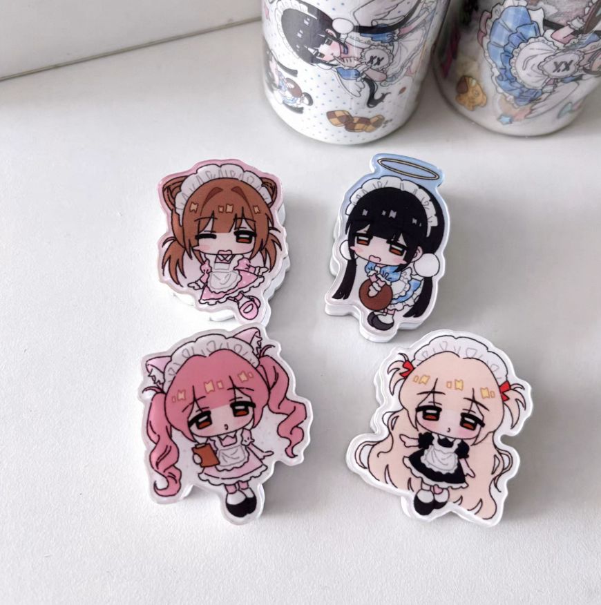 New Maid Café Cute Character PP Clips